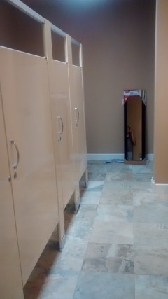 New bathroom stalls